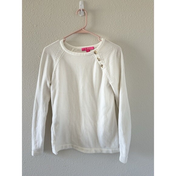 Lilly Pulitzer Pippin Sweater In Coconut Size XS Soft Cozy Nautical Seashell - Picture 2 of 8